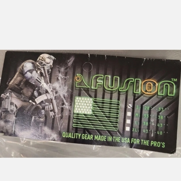 Fusion Tactical Riggers Belt Black 2” Wide SIZE: Small 28-33" - Picture 1 of 11